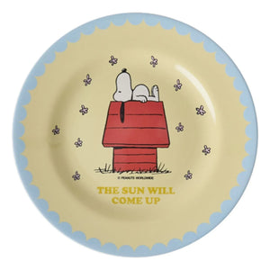 Rice - The Sun Will Come Up Melamine Plate - Rice x Snoopy | Cream