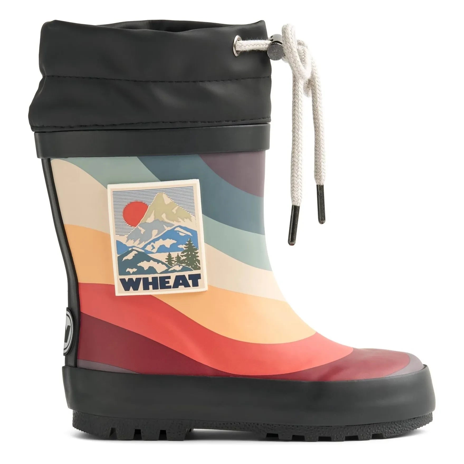 Wheat - Thermo Print Rain Boots | Black