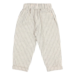 Búho - Linen Striped Pants | Ecru