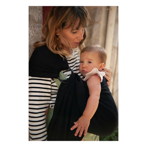 Mama Hangs - Organic Cotton Baby Snowsuit | Black