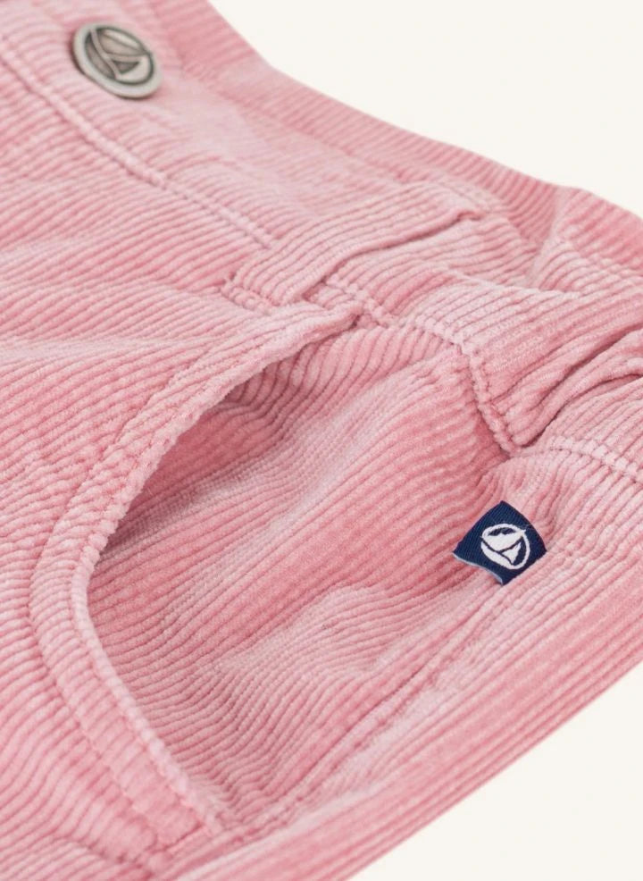Petit Bateau - Paper-Bag Corduroy Trousers Organic Cotton | Pink