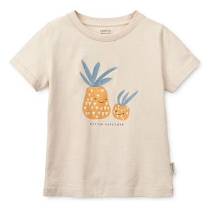 Liewood - Organic Cotton Pineapple T-Shirt and Shorts Set | Apricot
