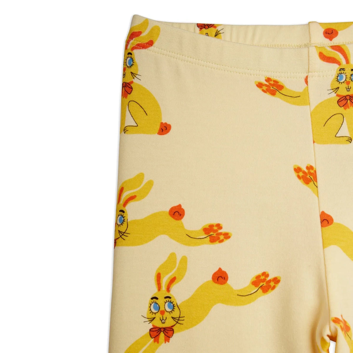 Mini Rodini - Organic cotton rabbit tights | Yellow