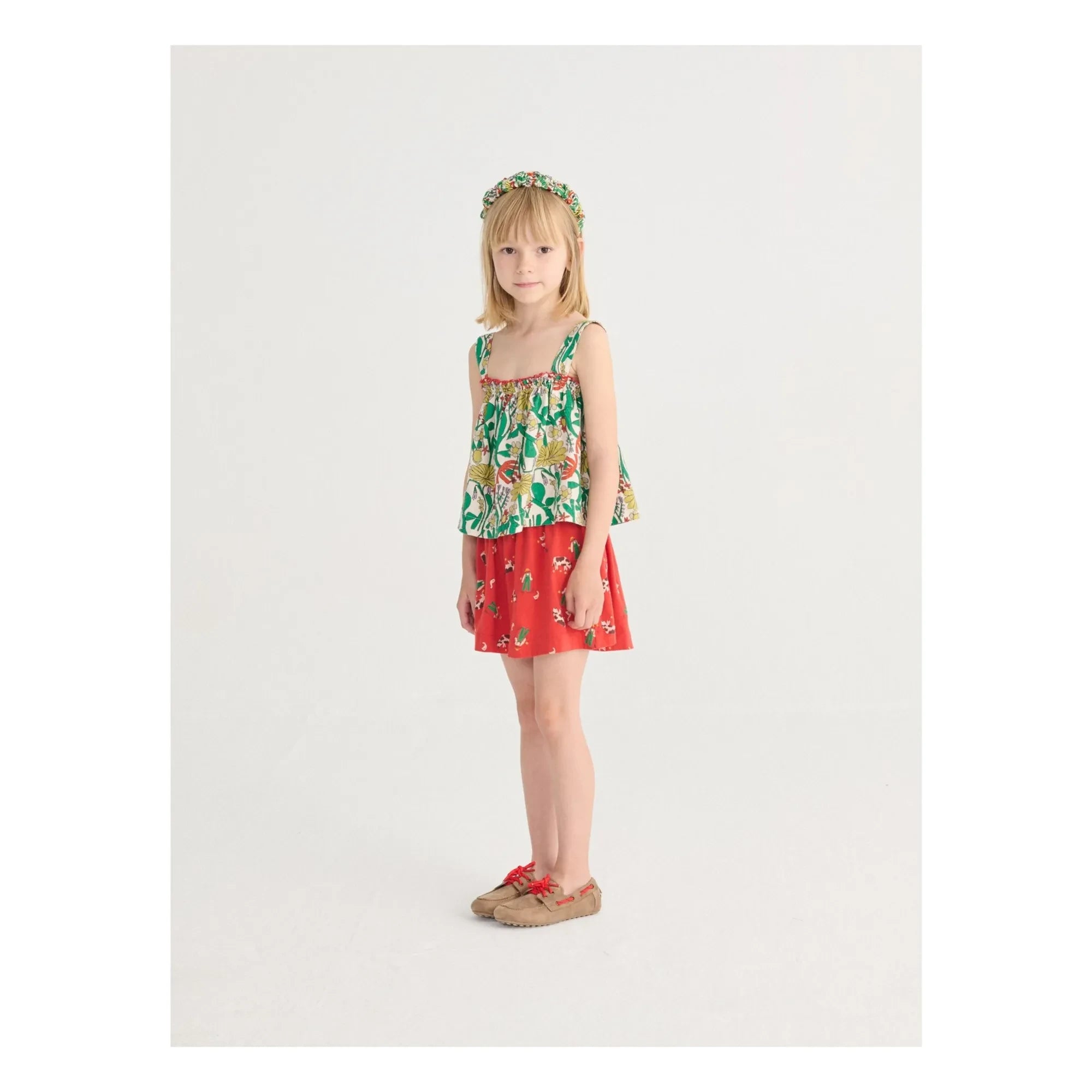 Bobo Choses - Organic Cotton Floral Gathered Top | White