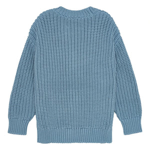 brunobruno nation - Organic cotton knit cardigan | Blue