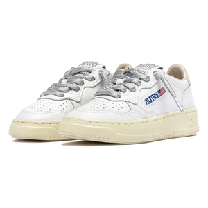 Autry - Baskets Kids Medalist Low Leather & Suede | White