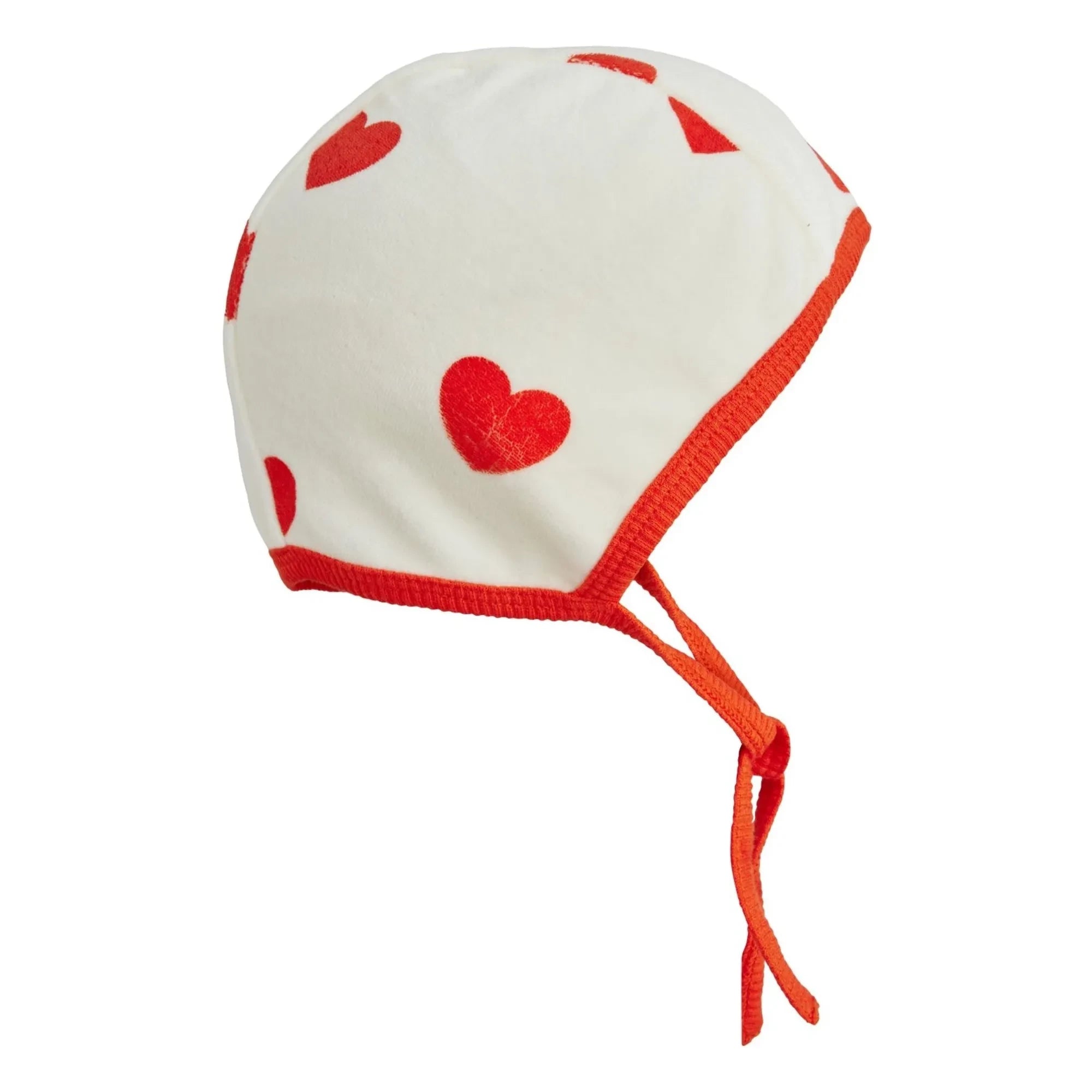 Mini Rodini - Béguin Heart Patterned Organic Cotton | White