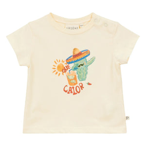Arsène et Les Pipelettes - Que Calor Organic Cotton T-Shirt | Ecru