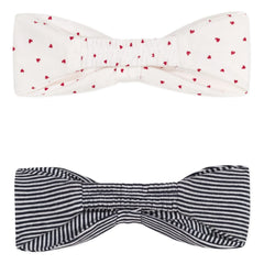 Petit Bateau - Pack of 2 Organic Cotton Headbands | Ecru