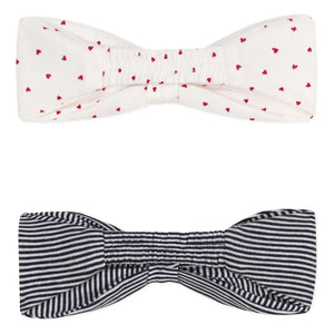 Petit Bateau - Pack of 2 Organic Cotton Headbands | Ecru