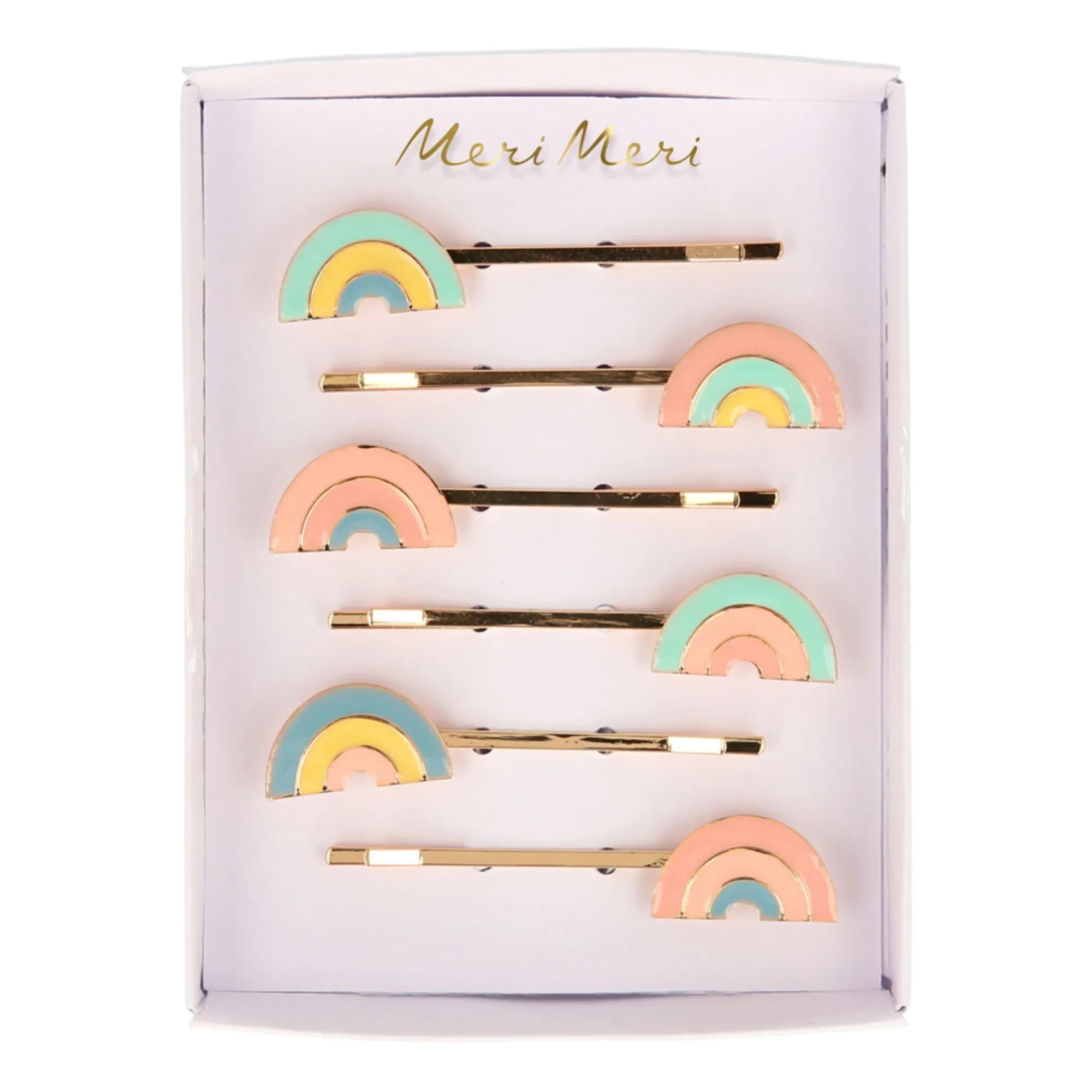 Meri Meri - Enamel Rainbow Hair Clips | Pastel