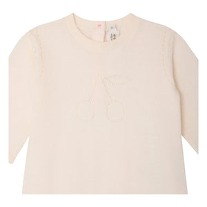 Bonpoint - Atilou Cherry Organic Cotton Romper | Nude