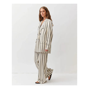 Diega - Verino Striped Jacket | Ivory