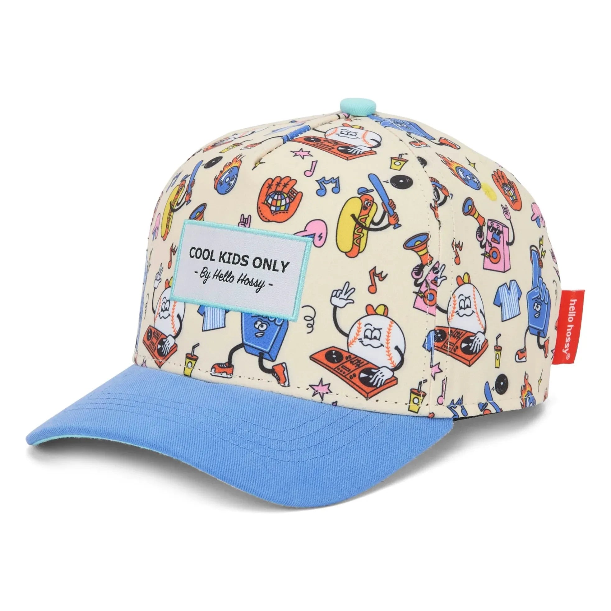Hello Hossy - Baseball Cap with Curved Visor Made from Recycled Fibers | Blue