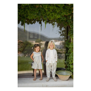 1+ in the family - Regencos Striped Linen Pants | Ecru