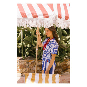 Favorite People - Positano Striped Shorts - Women's Collection | Blue
