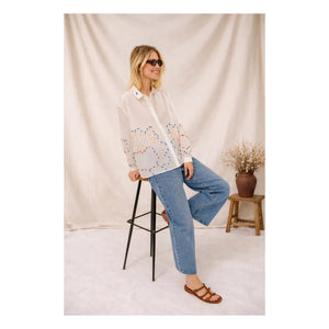 Sacrécoeur - Ali Pivoine Cotton Voile Shirt | White