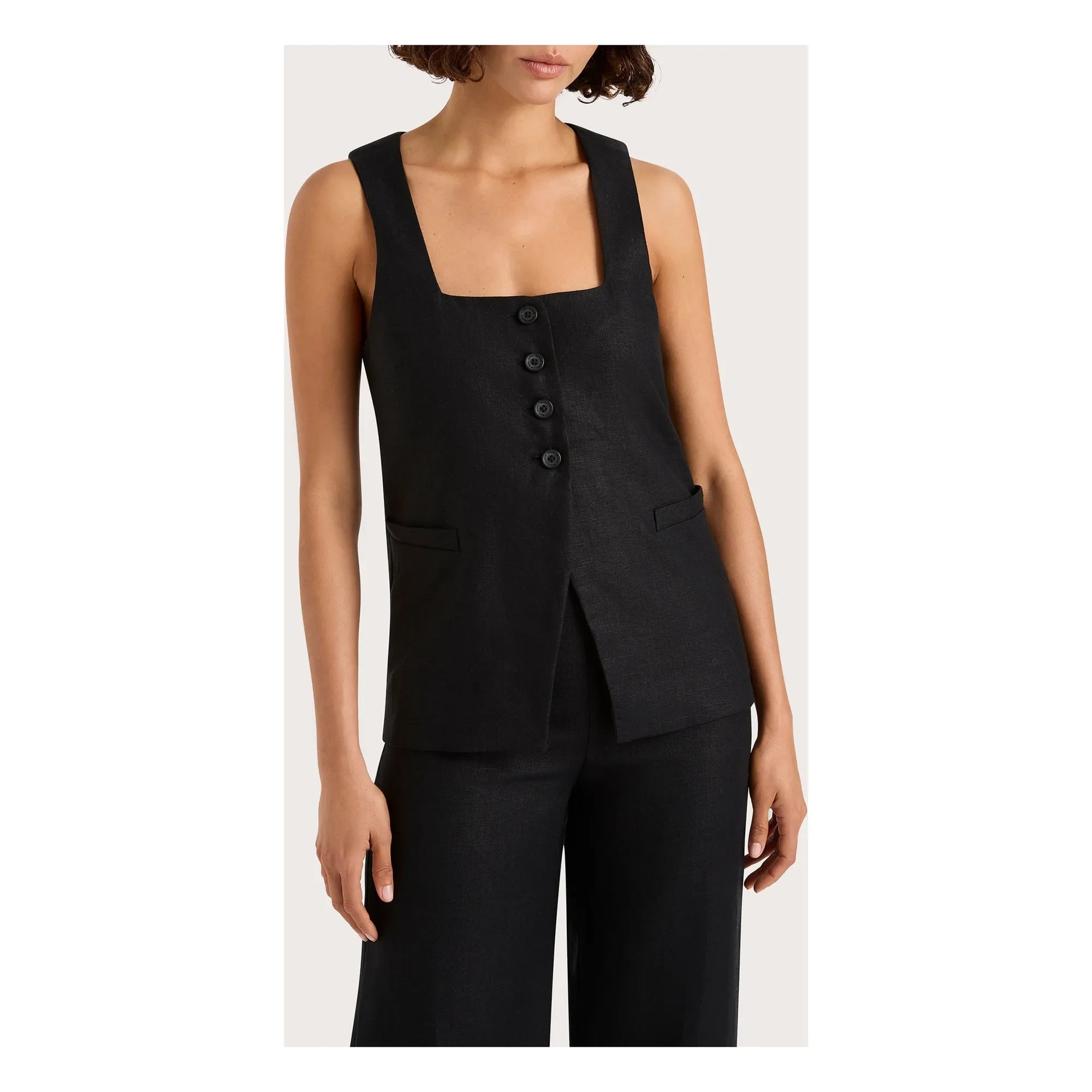 Faithfull the Brand - Jackie Sleeveless Jacket | Black