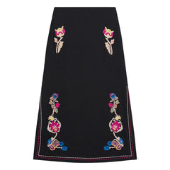 Louise Misha - Amarante Organic Cotton Skirt | Black