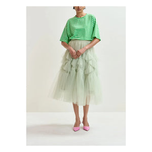 Essentiel Antwerp - Joste Beaded Striped T-Shirt | Green