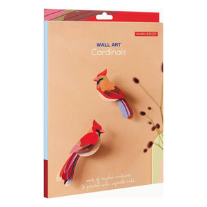 Studio Roof - Cardinal Wall Decorations - Set of 2 | Red