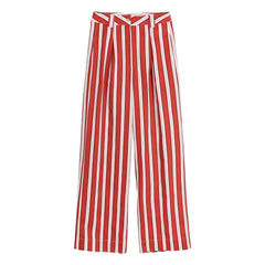 Bobo Choses - Cotton Striped Pants | Red