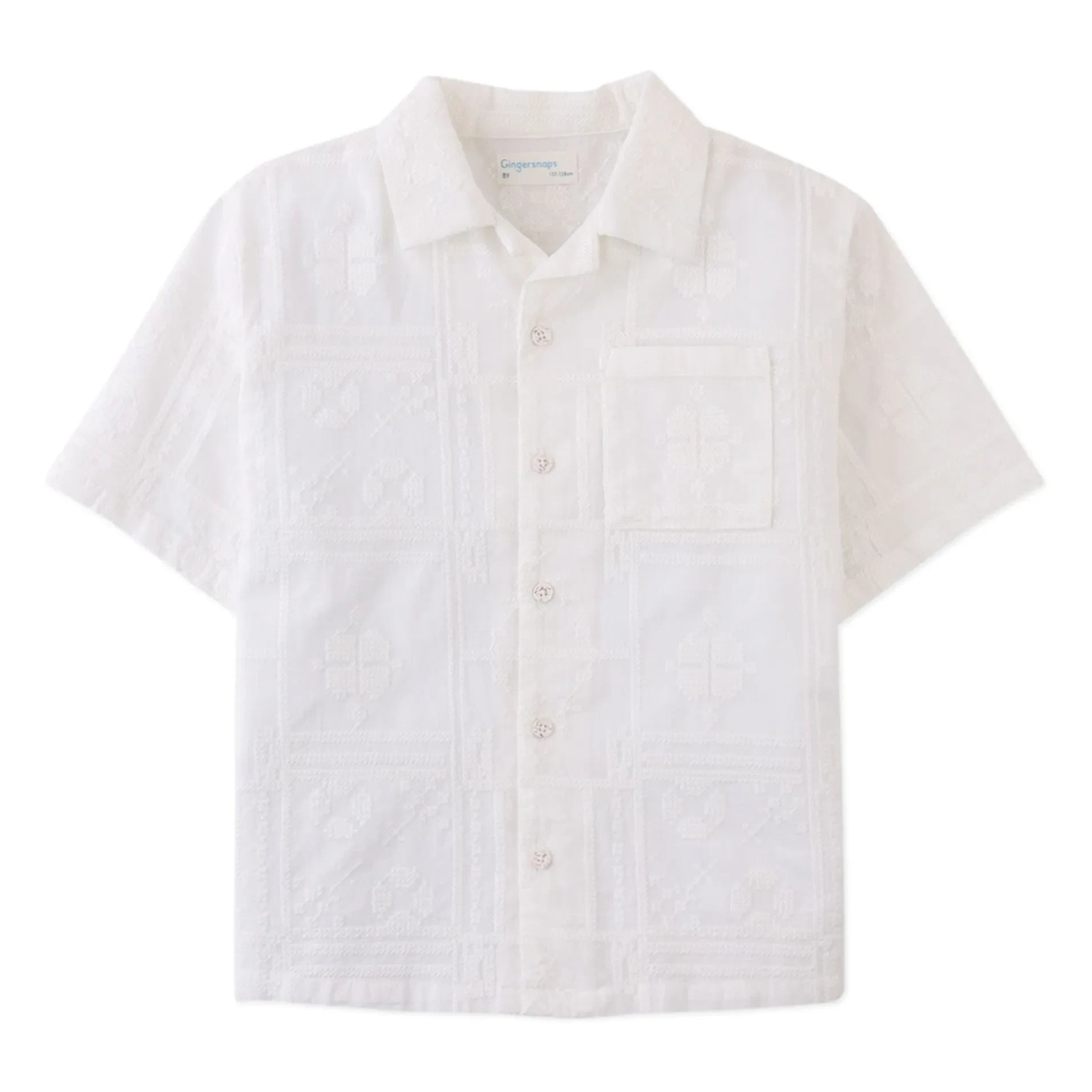 Gingersnaps - Timothy Embroidered Shirt | White