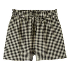 Emile et Ida - Black Cotton Gingham Shorts