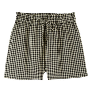 Emile et Ida - Black Cotton Gingham Shorts