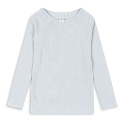 Konges Sløjd - Minnie Pointelle Organic Cotton T-Shirt | Light Blue