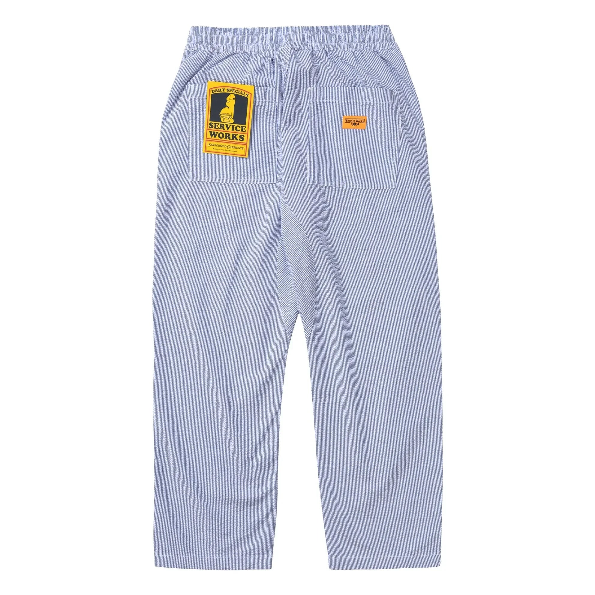 Service Works - Peach Striped Seersucker Pants | Light Blue