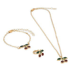 Konges Sløjd - Cherry Necklace, Bracelet, and Ring Set | Gold