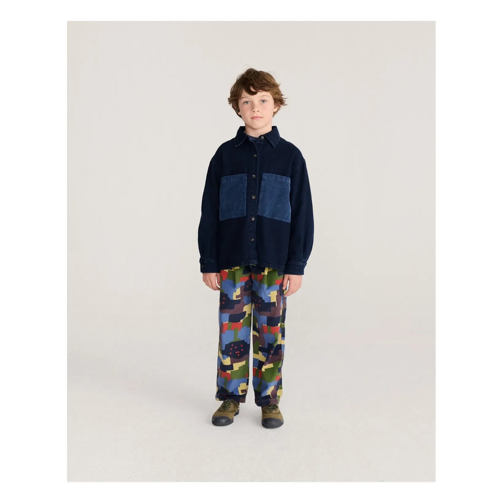 Bobo Choses - Denim Recycled Cotton Shirt | Dark Blue