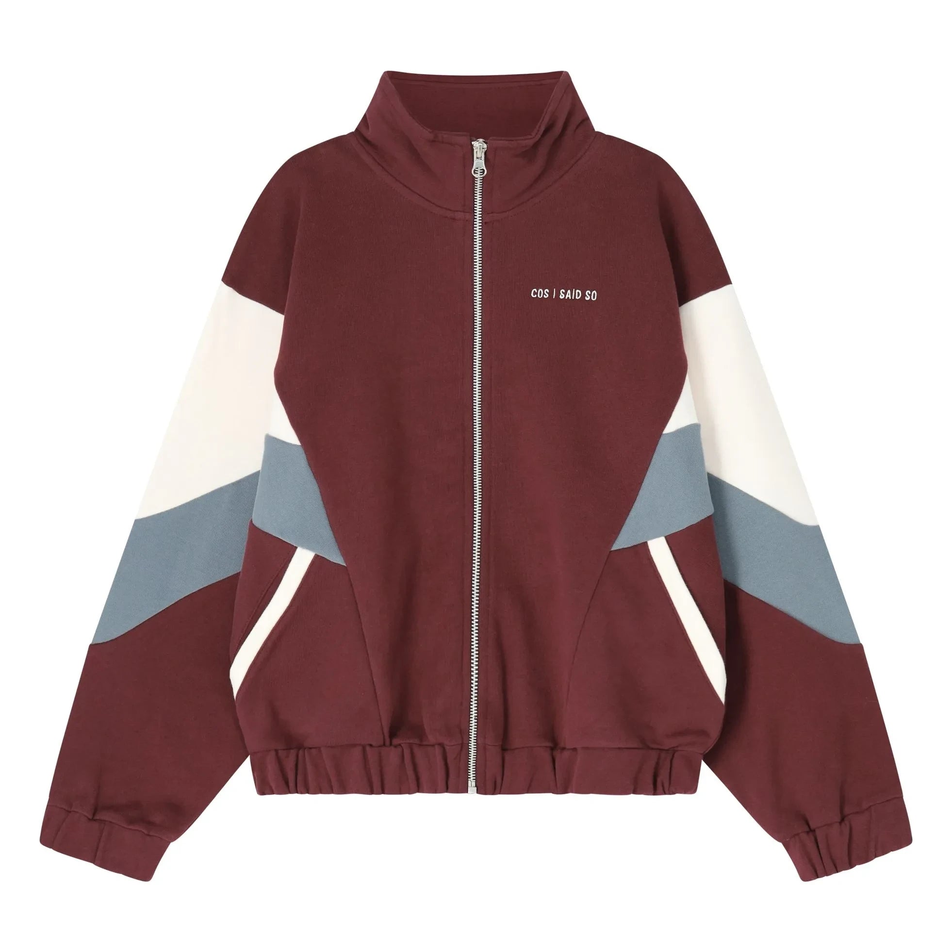 Cos I Said So - Color Block Organic Cotton Jacket | Bordeaux