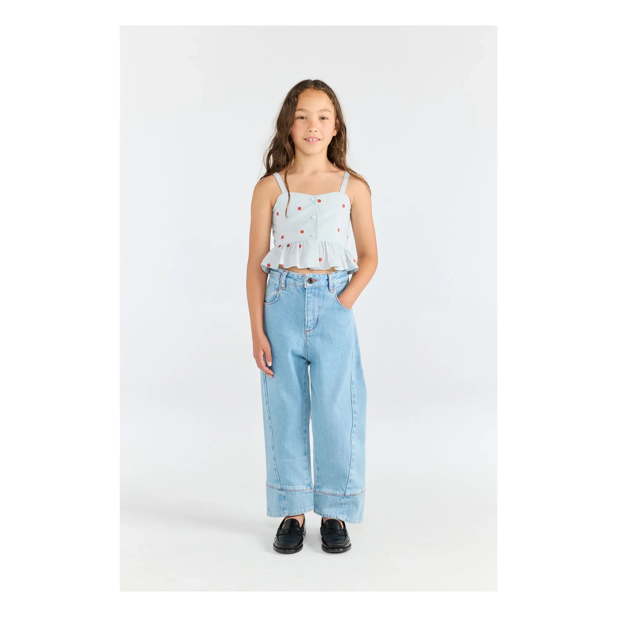 The Animals Observatory - Organic Cotton Quail Top | Light Blue