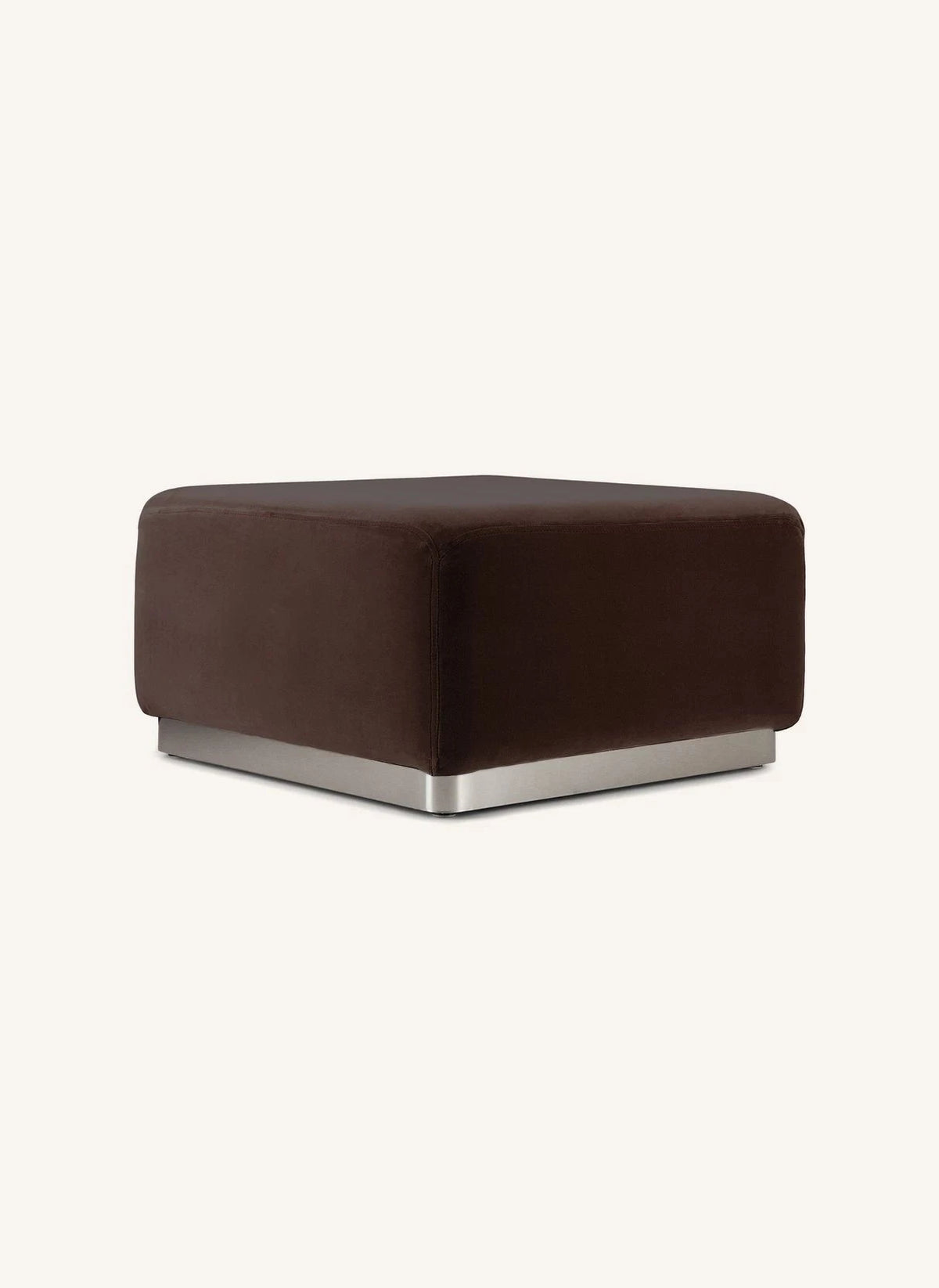 The Socialite Family - Soft Velvet Rotondo Pouf | Chocolate