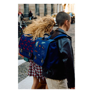 Caramel & Cie - Velvet Cherry Small Handbag | Navy Blue