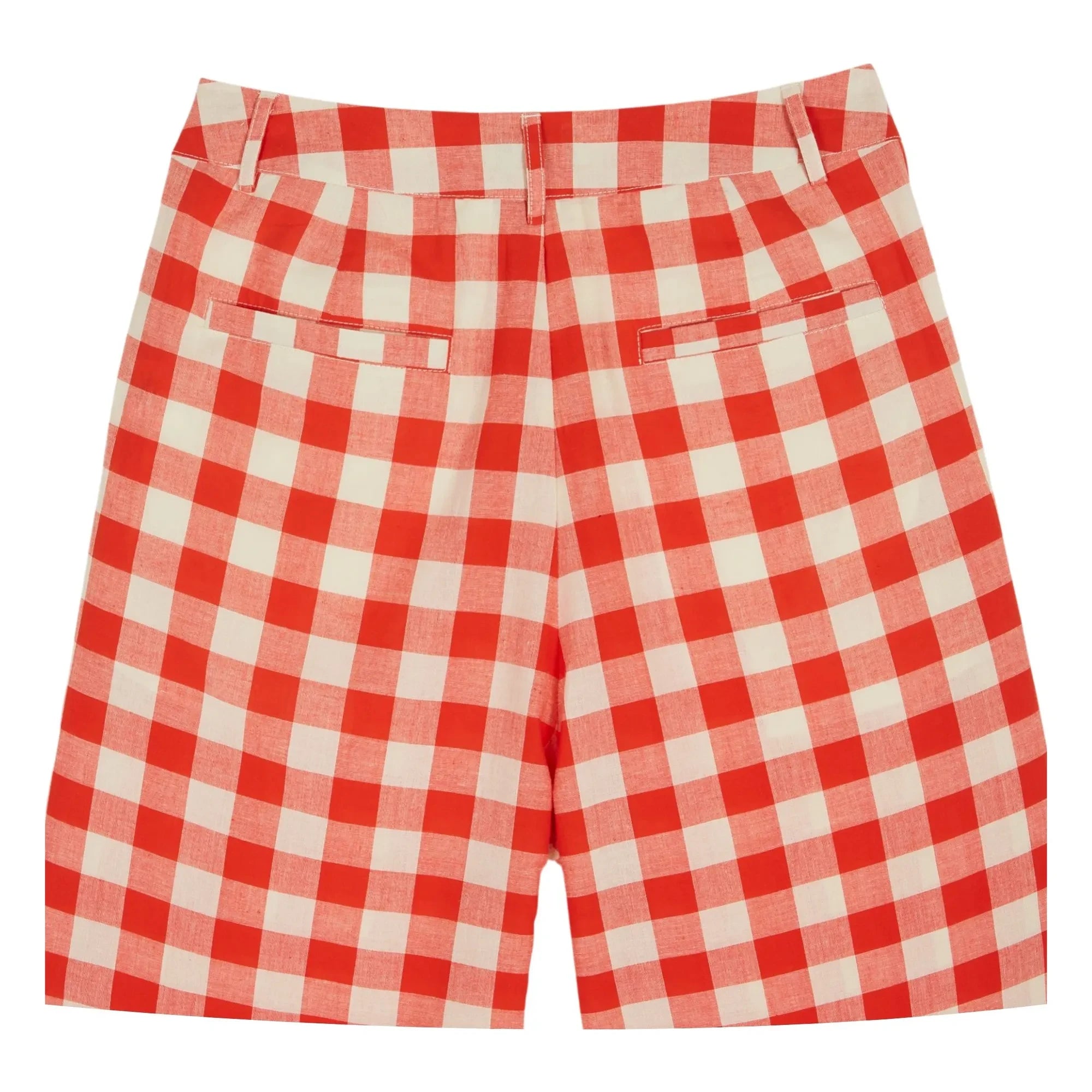 Emile et Ida - Organic Cotton Checkered Pants | Red