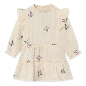 Fliink - Flower Dobby Elbise | Ecru