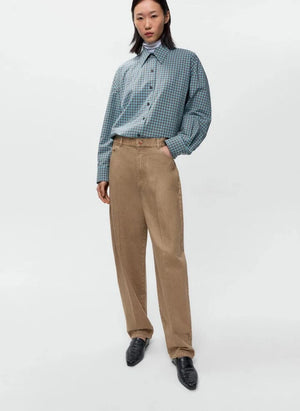 Cordera - Carrot Fit Cotton Trousers | Beige