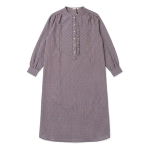 Hod - Sally Cotton Checkered Dress | Purple