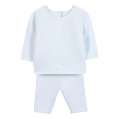 Tartine et Chocolat - Light Blue Knit Sweater and Leggings Set