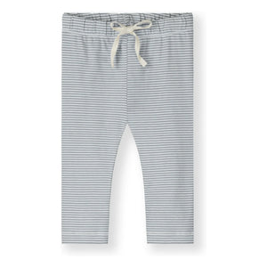 Gray Label - Çizgili Mini Tayt Organik Pamuk | Buz Mavisi