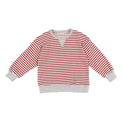 Babe & Tess - Striped Tito Sweatshirt | Red