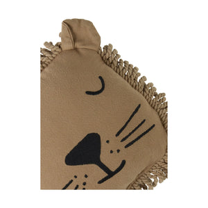 Nobodinoz - Lion Embroidered Pillow | Sand
