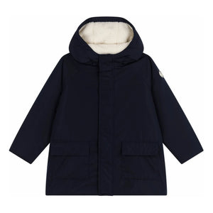Petit Bateau - Long Straight Parka | Navy Blue
