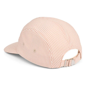 Liewood - Rory Striped Seersucker Organic Cotton Hat | Pink