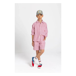 Smallable Kid - Striped Shirt | Cherry Red