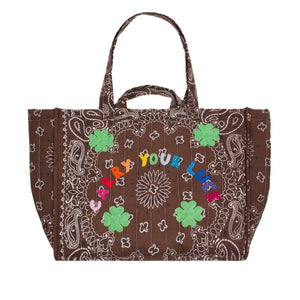 Call it by your name - Maxi Tote Şansını Yanında Taşı Pamuk | Kahverengi