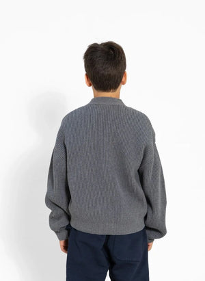 Smallable Kid - Harcourt Organic Cotton Cardigan | Grey Melange